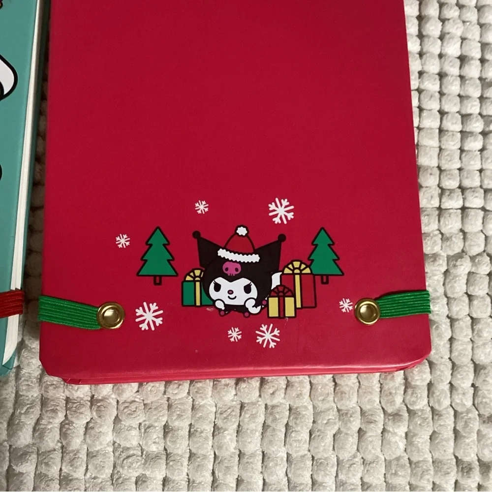 Hello Kitty Lot of 2 Spiral Top Notebooks 192pg Hardcover Christmas NEW Giftable